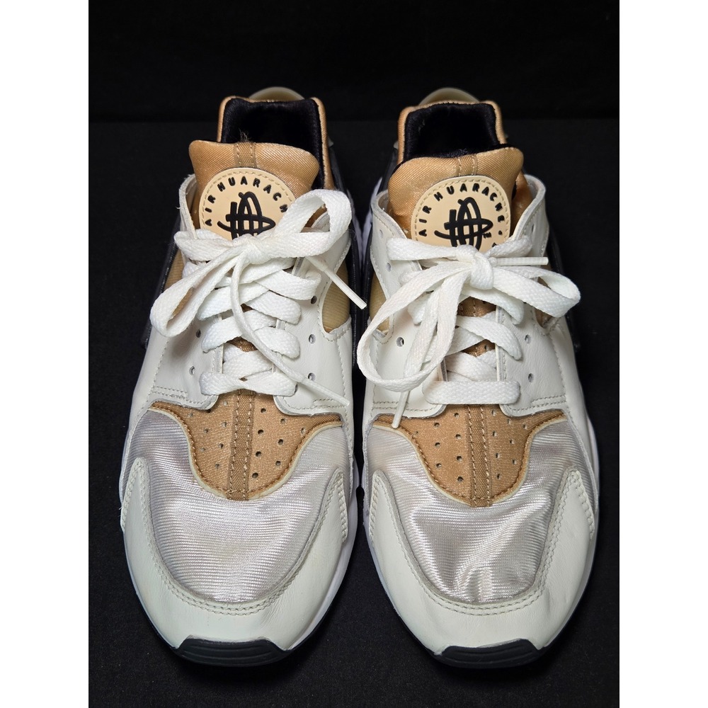 Nike Air Huarache International White Gold Black Men's Shoes Size 7.5 - Picture 2 of 10